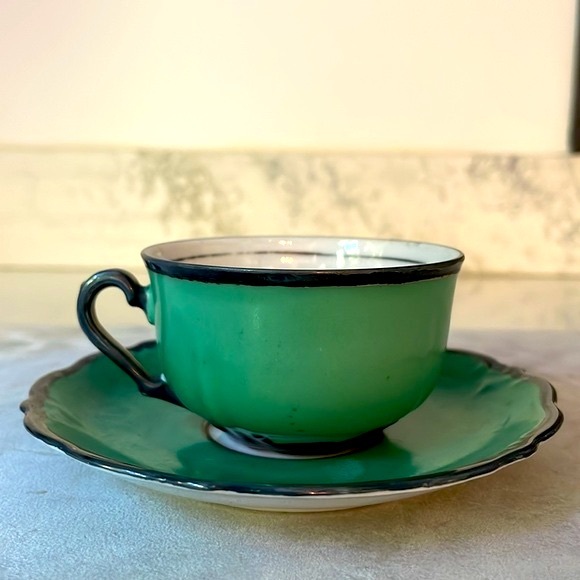 Antique Demitasse Cup & Saucer Hand Painted Made in Germany Antique Makers Mark - Picture 11 of 11